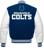 Indianapolis Colts Blue and White Letterman Jacket