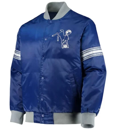 Indianapolis Colts Historic Logo Royal Blue Satin Jacket