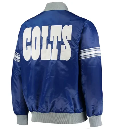 Indianapolis Colts Historic Logo Royal Blue Satin Jacket