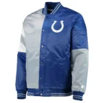 Indianapolis Colts Leader Varsity Royal-Gray Satin Jacket