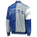 Indianapolis Colts Leader Varsity Royal-Gray Satin Jacket