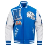 Indianapolis Colts Mashup Rib Varsity Wool-Leather Jacket