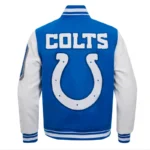 Indianapolis Colts Mashup Rib Varsity Wool-Leather Jacket