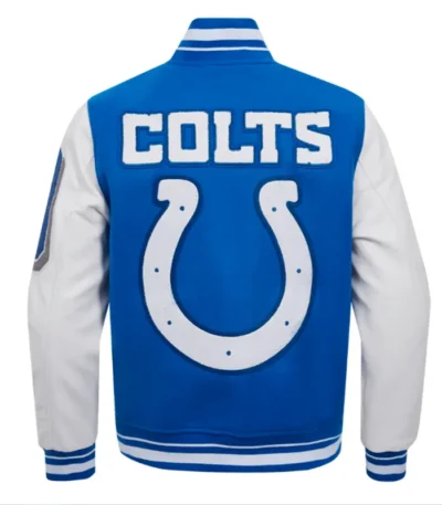 Indianapolis Colts Mashup Rib Varsity Wool-Leather Jacket