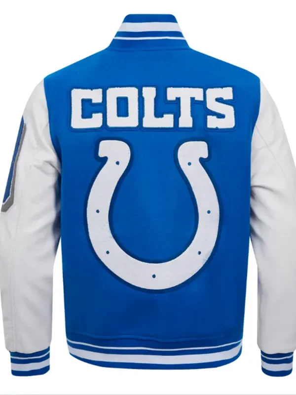 Indianapolis Colts Mashup Rib Varsity Wool-Leather Jacket