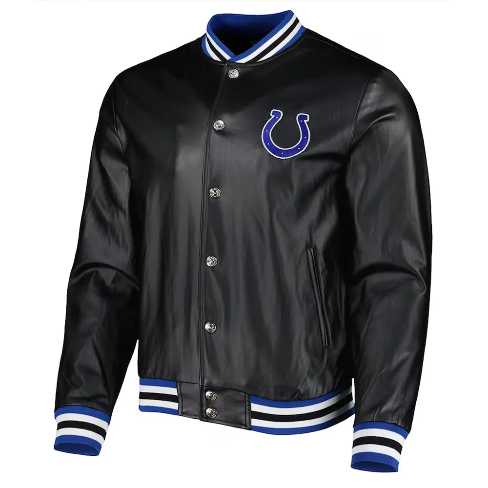 Indianapolis Colts Metallic Black Jacket Indianapolis Colts Metallic Black Jacket