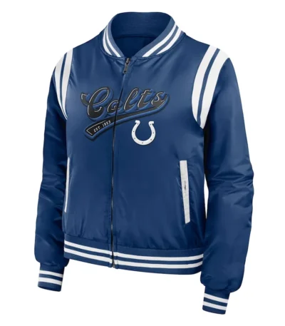 Indianapolis Colts Royal Bomber Full-Zip Jacket