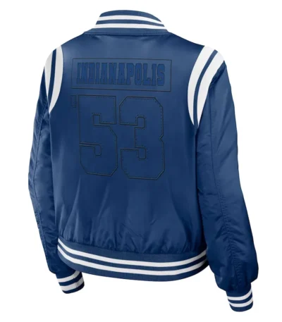 Indianapolis Colts Royal Bomber Full-Zip Jacket