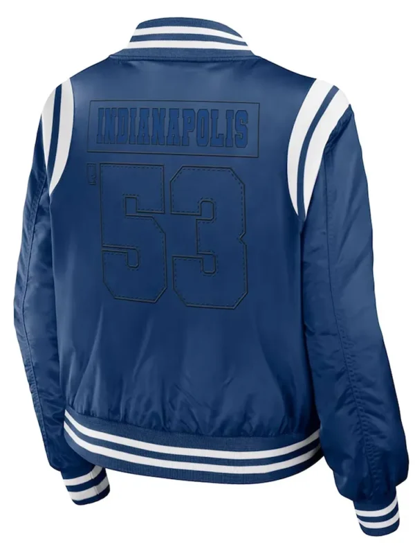 Indianapolis Colts Royal Bomber Full-Zip Jacket