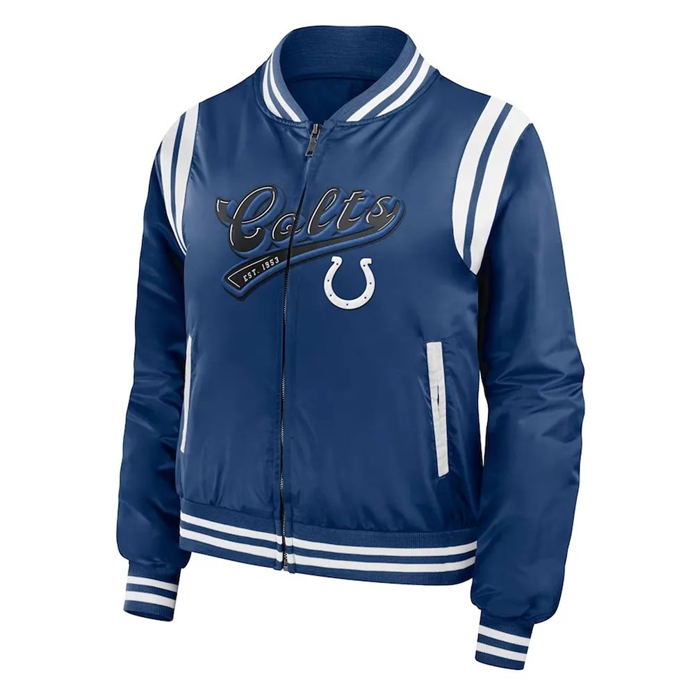 Indianapolis Colts Royal Bomber Full-Zip Jacket Indianapolis Colts Royal Bomber Full-Zip Jacket