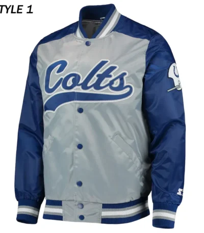 Indianapolis Colts The Tradition II Team Full-Snap Satin Jacket