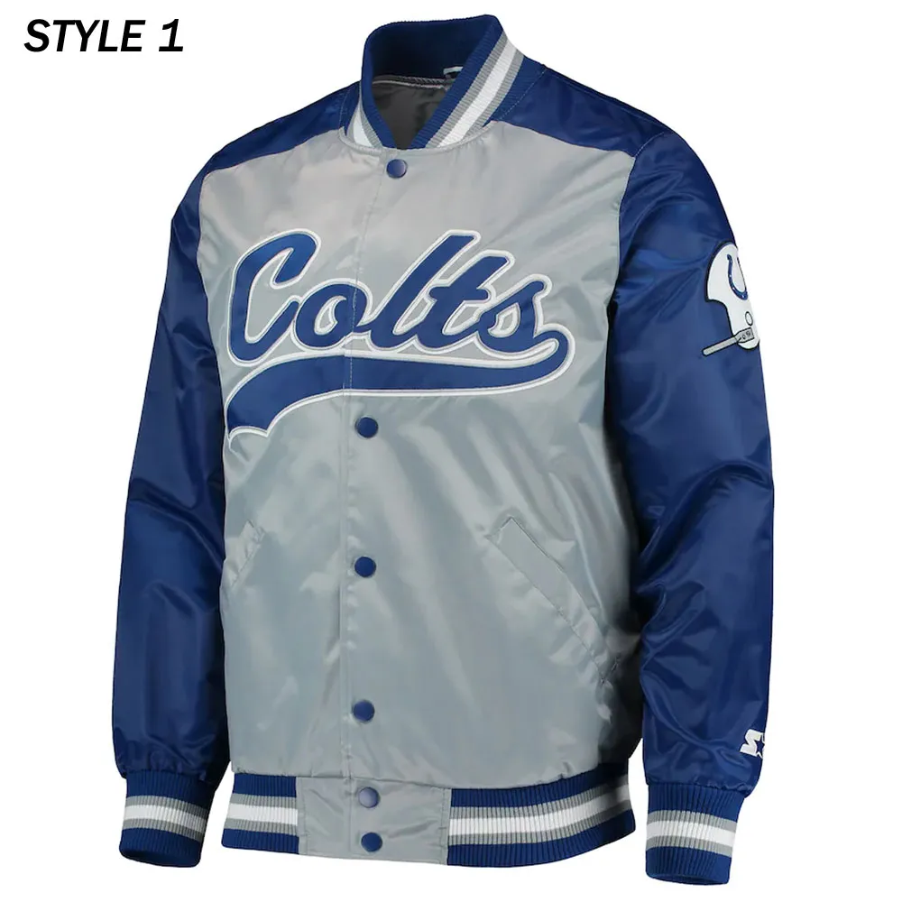 Indianapolis Colts The Tradition II Team Full-Snap Satin Jacket Indianapolis Colts The Tradition II Team Full-Snap Satin Jacket