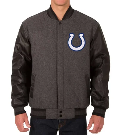 Indianapolis Colts Varsity Charcoal and Black Jacket