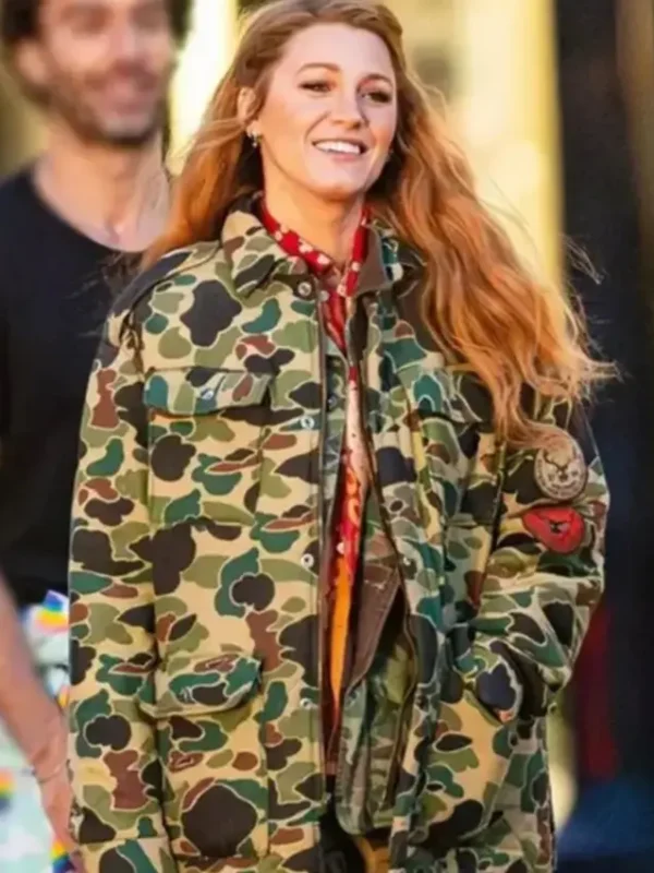 It Ends With Us Blake Lively Camo Jacket