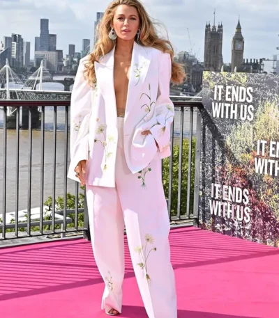 It Ends with Us Event Blake Lively White Suit
