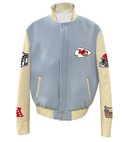 JH Kansas City Chiefs Varsity Baby Blue Jacket