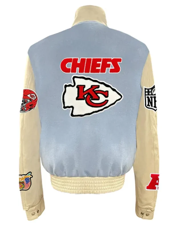JH Kansas City Chiefs Varsity Baby Blue Jacket