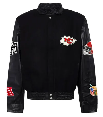 JH Kansas City Chiefs Varsity Black Jacket