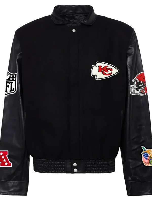 JH Kansas City Chiefs Varsity Black Jacket