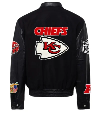 JH Kansas City Chiefs Varsity Black Jacket