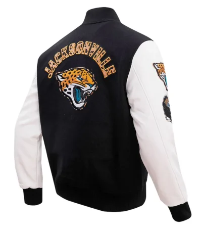 Jacksonville Jaguars Animal Patches Black Varsity Jacket