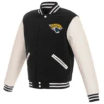 Jacksonville Jaguars Black-White Two-Tone Varsity Jacket