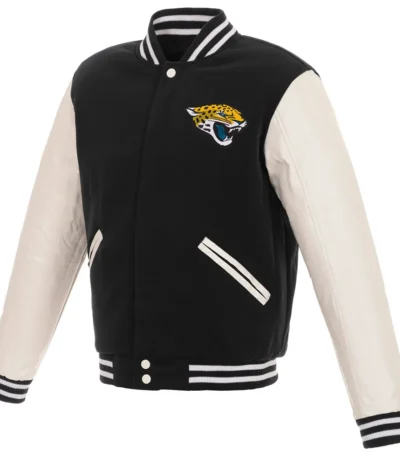 Jacksonville Jaguars Black-White Two-Tone Varsity Jacket