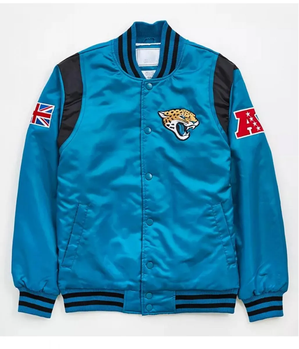 Jacksonville Jaguars Blue Satin Jacket Jacksonville Jaguars Blue Satin Jacket