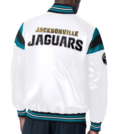 Jacksonville Jaguars Midweight White Satin Jacket