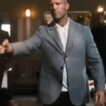 Jason Statham Wrath Of Man Grey Suiting Fabric Blazer