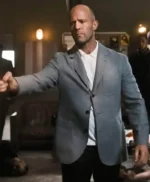 Jason Statham Wrath Of Man Grey Suiting Fabric Blazer