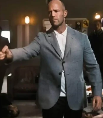Jason Statham Wrath Of Man Grey Suiting Fabric Blazer
