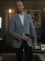 Jason Statham Wrath Of Man Grey Suiting Fabric Blazer