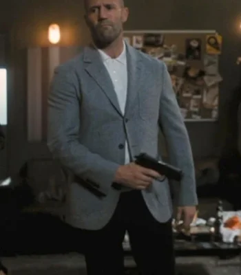 Jason Statham Wrath Of Man Grey Suiting Fabric Blazer