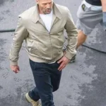 Jason Statham Wrath of Man Beige Bomber Jacket