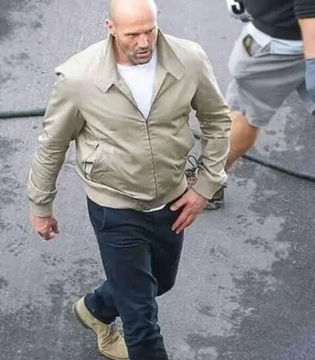 Jason Statham Wrath of Man Beige Bomber Jacket