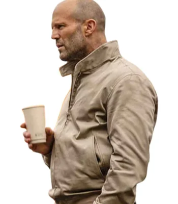 Jason Statham Wrath of Man Beige Bomber Jacket