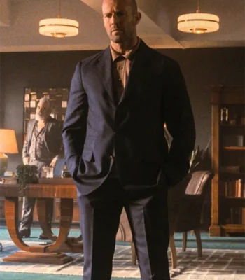 Jason Statham Wrath of Man Blue Suiting Blazer