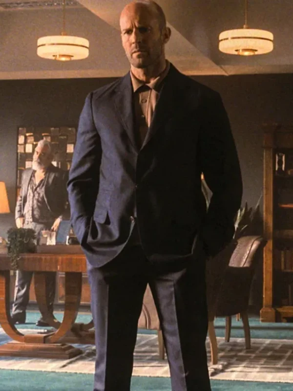 Jason Statham Wrath of Man Blue Suiting Blazer