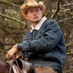 Jefferson White Yellowstone Denim Blue Trucker Jacket