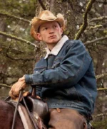 Jefferson White Yellowstone Denim Blue Trucker Jacket