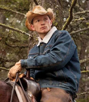 Jefferson White Yellowstone Denim Blue Trucker Jacket