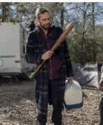 Jeffrey Dean Morgan The Walking Dead S10 Plaid Coat