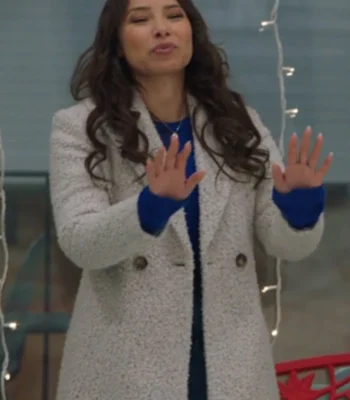 Jessica Parker Kennedy Under The Christmas Sky Sherpa Coat