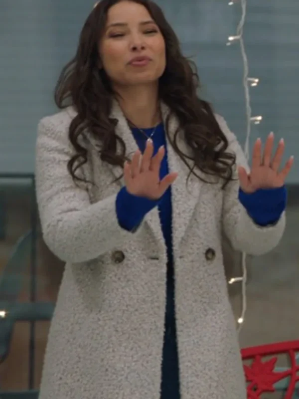 Jessica Parker Kennedy Under The Christmas Sky Sherpa Coat