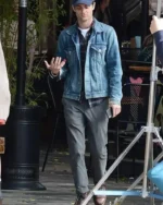 You Penn Badgley Blue Trucker Jacket