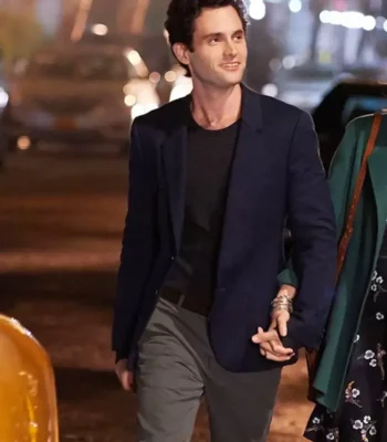 Joe Goldberg You Penn Badgley Blue Blazer