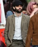 You S04 Penn Badgley Grey Blazer