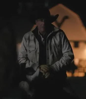 Yellowstone S05 John Dutton Cream White Cotton Jacket