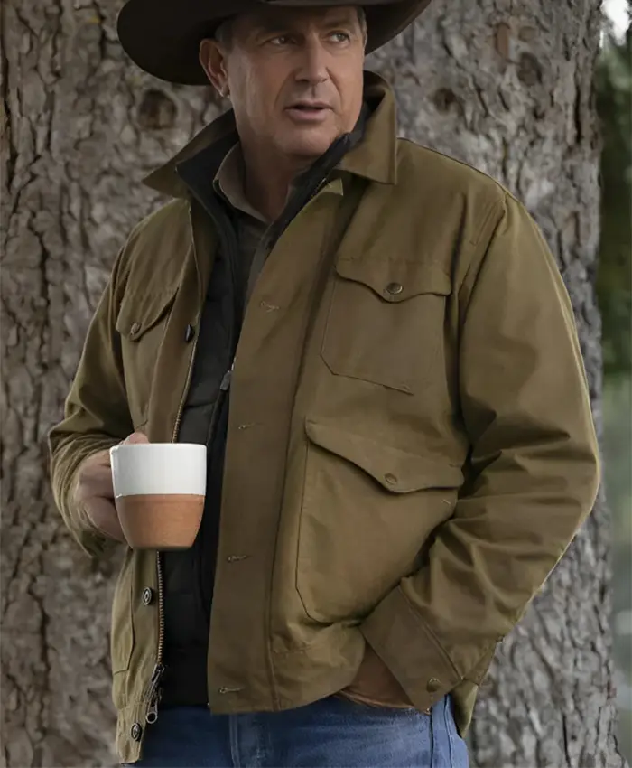 John Dutton Yellowstone S02 Kevin Costner Brown Jacket John Dutton Yellowstone S02 Kevin Costner Brown Jacket